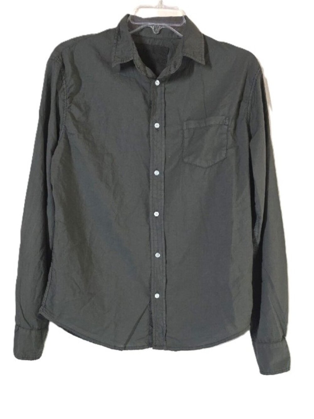 NEW $228 FRANK EILEEN MEN'S LUKE ARMY GREEN COTTON SHIRT SIZE XS